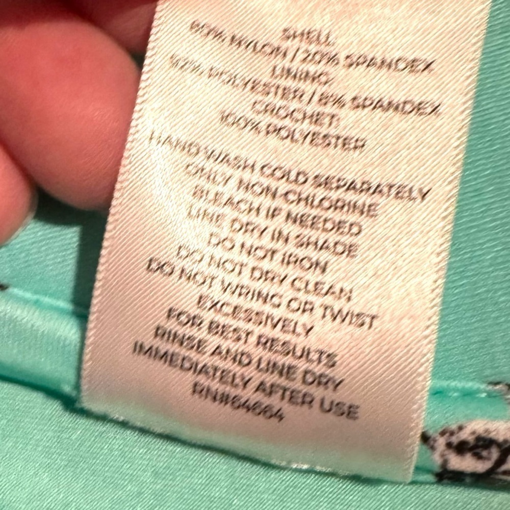 4 for $40 SALE! Shade & Shore Mesh Halter Bikini Top, Teal/Pink Floral, Size 38D - Picture 7 of 13